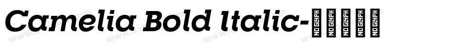Camelia Bold Italic字体转换